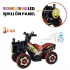 Uj Toys Müzikli ve Led Işıklı Akülü Atv 6V Buddy Siyah