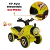 Uj Toys Müzikli ve Led Işıklı Akülü Atv 6V Buddy Sarı
