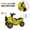 Uj Toys Müzikli ve Led Işıklı Akülü Atv 6V Buddy Sarı