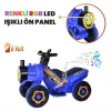 Uj Toys Müzikli ve Led Işıklı Akülü Atv 6V Buddy Mavi
