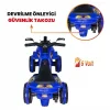 Uj Toys Müzikli ve Led Işıklı Akülü Atv 6V Buddy Mavi