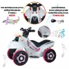 Uj Toys Müzikli ve Led Işıklı Akülü Atv 6V Karınca Beyaz Prenses