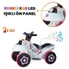 Uj Toys Müzikli ve Led Işıklı Akülü Atv 6V Karınca Beyaz Prenses