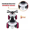 Uj Toys Müzikli ve Led Işıklı Akülü Atv 6V Karınca Beyaz Prenses