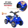 Uj Toys Müzikli ve Led Işıklı Akülü Atv 6V Karınca Mavi