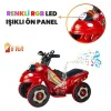 Uj Toys Müzikli ve Led Işıklı Akülü Atv 6V Karınca Kırmızı