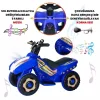 Uj Toys Müzikli ve Led Işıklı Akülü Atv 6V Ranger Mavi
