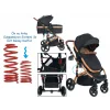 Joell New Truva III Travel Sistem Bebek Arabası - Gold Siyah