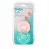 Oioi İkili Emzik 0+ Ay Pembe - Yeşil