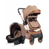 4 Baby Cool Gold Travel Sistem Bebek Arabası Kahve