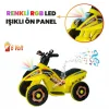 Uj Toys Müzikli ve Led Işıklı Akülü Atv 6V Safari Atv Sarı