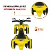 Uj Toys Müzikli ve Led Işıklı Akülü Atv 6V Safari Atv Sarı
