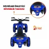 Uj Toys Müzikli ve Led Işıklı Akülü Atv 6V Safari Atv Mavi