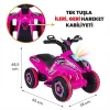 Uj Toys Müzikli ve Led Işıklı Akülü Atv 6V Safari Atv Pembe