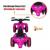 Uj Toys Müzikli ve Led Işıklı Akülü Atv 6V Safari Atv Pembe
