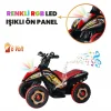 Uj Toys Müzikli ve Led Işıklı Akülü Atv 6V Safari Atv Siyah