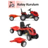 Uj Toys Römorklu Akülü Traktör