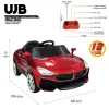 UJB Uzaktan Kumandalı Metalik Bordo bmw Akülü Araba 12 volt