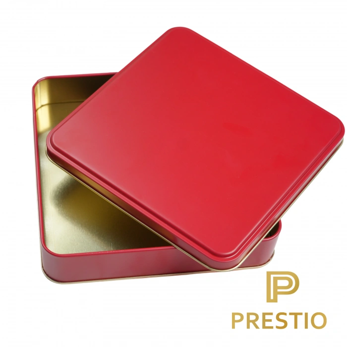 Kırmızı Metal Kutu 192 x 192 x 45H mm