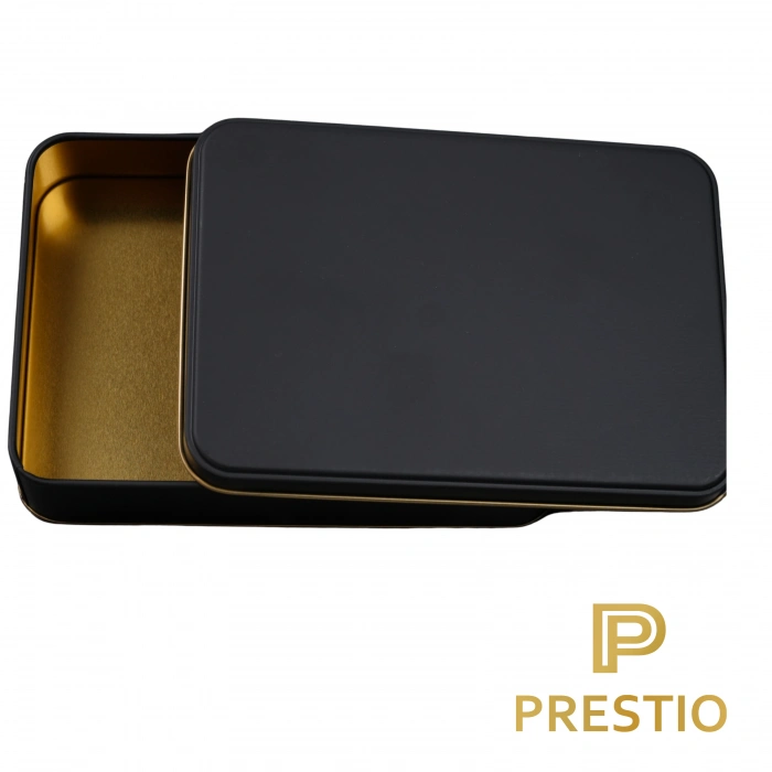 Kişiye Özel Dekoratif Metal Kutu, Siyah Renk, 190 x 135 x 45H mm