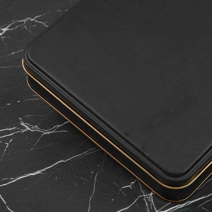 Kişiye Özel Dekoratif Metal Kutu, Siyah Renk, 190 x 135 x 45H mm