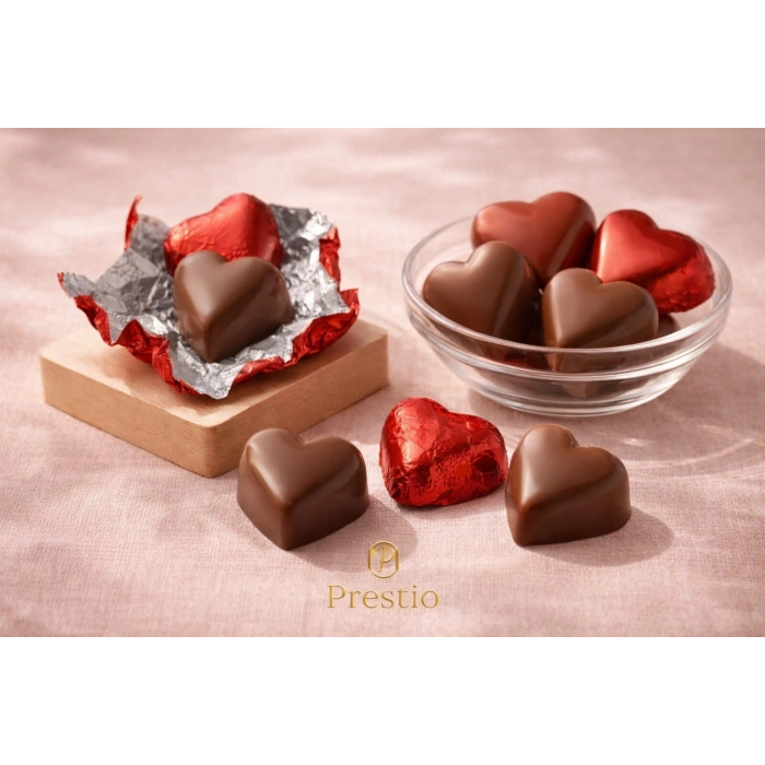 Mini Kalp Sargılı Sütlü Çikolata 1000g