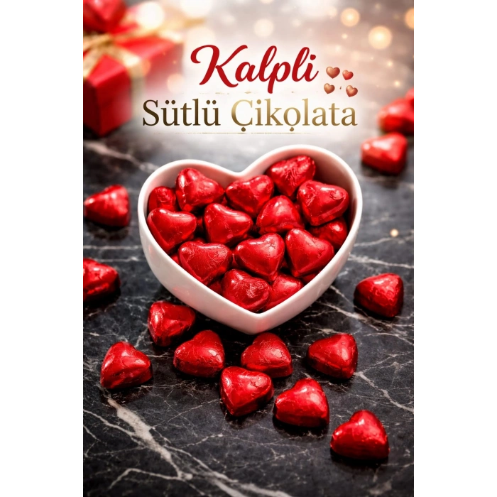 Mini Kalp Sargılı Sütlü Çikolata 1000g