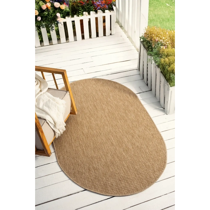 Seyran İndia Koleksiyonu Oval Jüt Görünümlü Halı