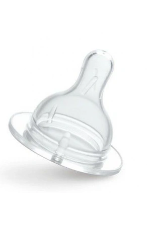 Bebedor Biberon İçin Geniş Ağızlı Yavaş Akışlı Silikon Emzik 0-3 Ay