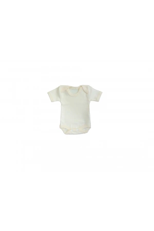 Sema Baby Yarım Kol Badi (Body) 0-3 Ay - Ekru