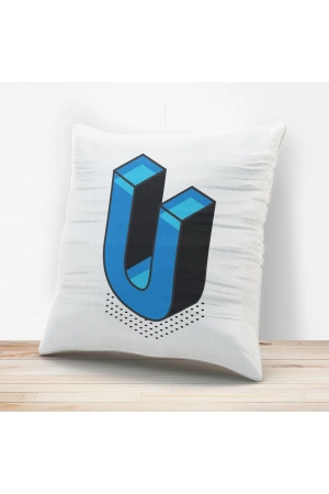U Harfi Tasarımlı Yastık Kılıfı