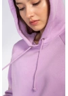 Kapüşonlu Şardonlu Sweatshirt-LİLA