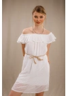 Madonna Yaka Elbise - BEYAZ