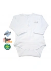 Sema Baby Uzun Kol Kaşkorse Badi (Body) - Beyaz 0-6 Ay