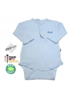 Sema Baby Uzun Kol Kaşkorse Badi (Body) - Mavi  0-6 Ay