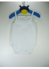 Sema Bebe Penye ip Askılı Badi (Body) - Beyaz 3-6 Ay