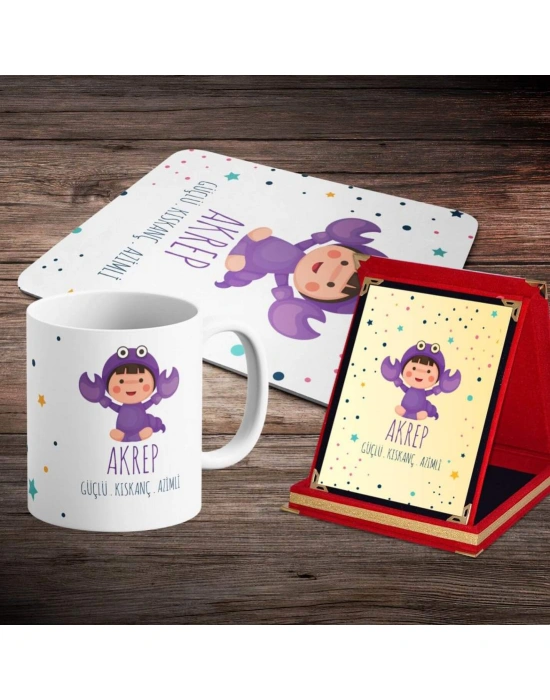 Akrep Burcuna Özel Tasarım Sevimli Hediye Seti