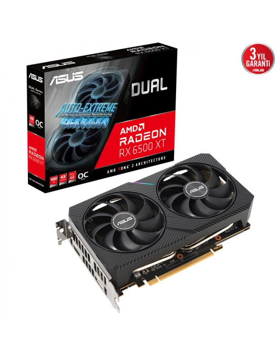 ASUS DUAL-RX6500XT-O4G 4GB GDDR6 HDMI DP 64BİT