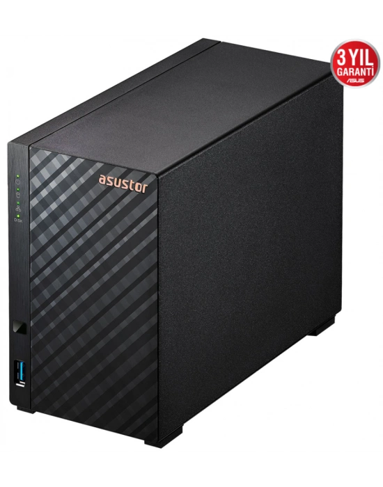 ASUSTOR AS1102T 2 SLOT 1GB DDR4 3.5 NAS DEPOLAMA ÜNİTESİ