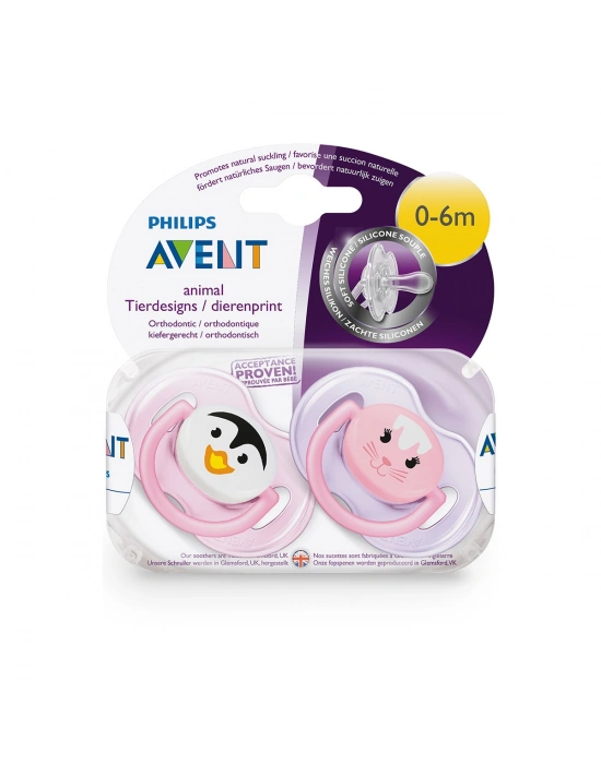 Avent 0% BPA Free Flow Yalancı Emzik 0-6 ay Truman Serisi 2li
