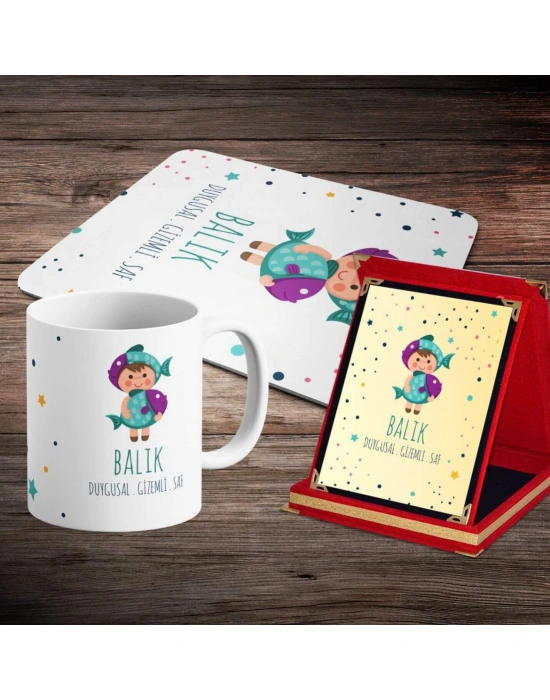 Balık Burcuna Özel Tasarım Sevimli Hediye Seti