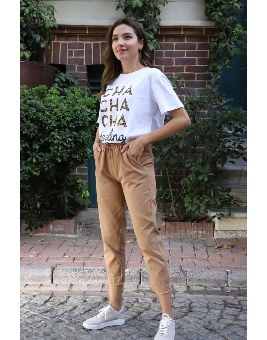 Baskılı Tişört-BEYAZ