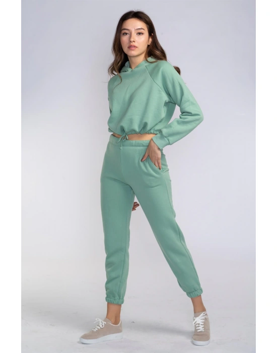 Bel Lastikli Şardonlu İkili Takım-MİNT YEŞİLİ