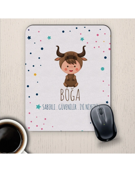 Boğa Burçlarına Özel Sevimli Mouse Pad
