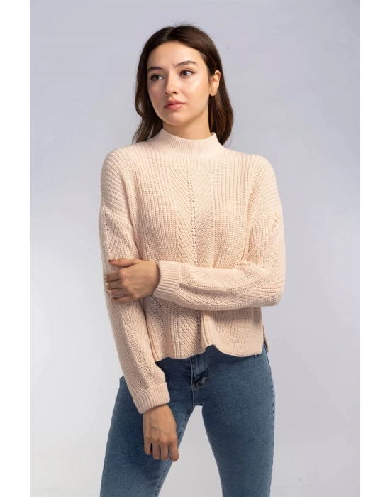 Delikli Örgü Kazak-PUDRA