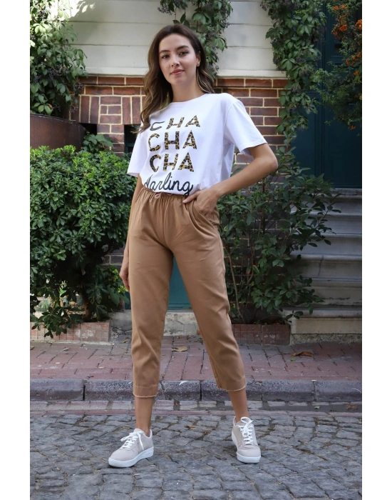 Jogger Pantolon- SÜTLÜ KAHVE
