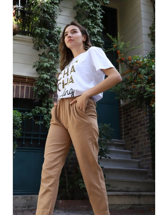 Jogger Pantolon- SÜTLÜ KAHVE