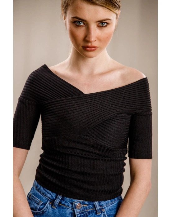 Kaşkorse Bluz - SİYAH