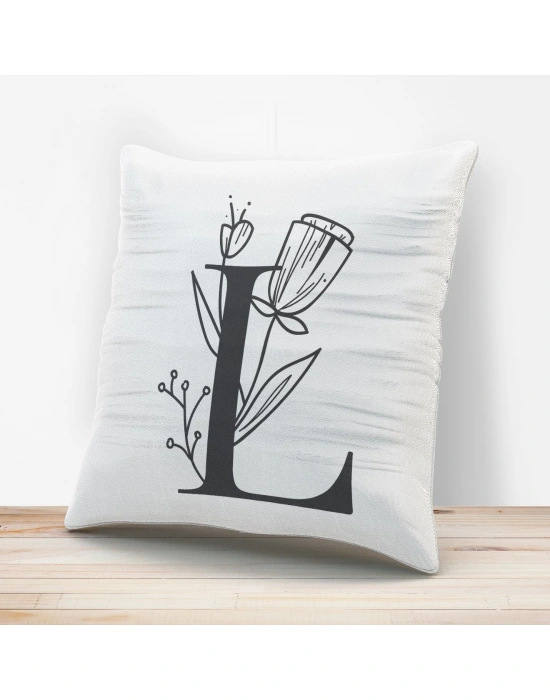 L Harfi Tasarımlı Yastık Kılıfı