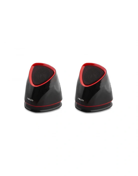 MİKADO MD-158 2.0 SİYAH/KIRMIZI USB SPEAKER